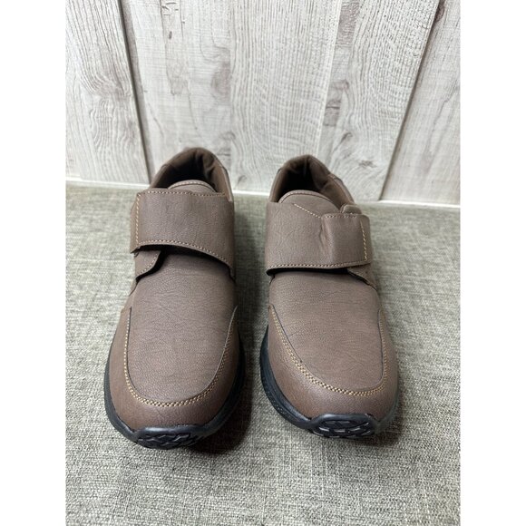 Gold Toe Mens Brown Hook Loop Strap Casual Shoes Size 12D - Picture 5 of 8